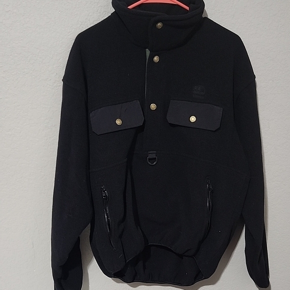 Hodgman Sweater Mens Size L Performance Pull Over Hunting Black Green Fleece Lik - Picture 1 of 10